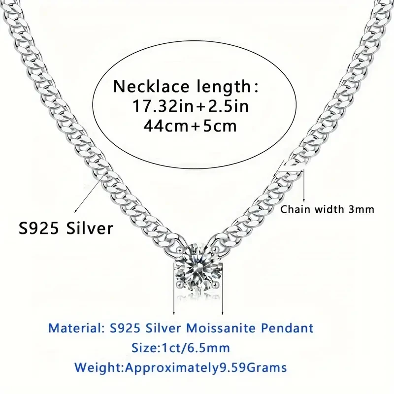 Фото Цепочка Zenith 1ct/S925 серебро/Блестящая/Мужская и Женская/темпераментная и модная/искусственная кожа/помолвка/свадьба/Anniver №3