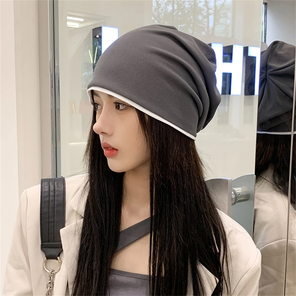 

2023 зимние теплые шапки для женщин, Повседневные вязаные берет, шапки, мужские шапки, однотонные шапочки в стиле хип-хоп, женские облегающие шапки унисекс