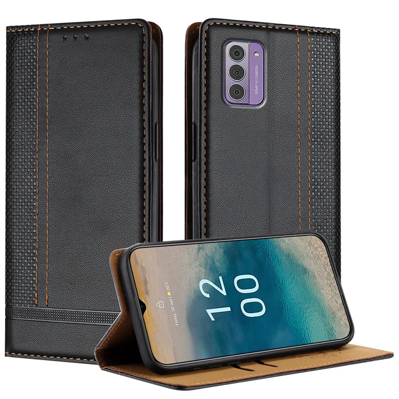 Фото Кожаный чехол-кошелек HX006 для Nokia G42 G310 G22 G21 G11 C12 C22 C32 NokiaG42 5G, защитный чехол-подставка для телефона №5