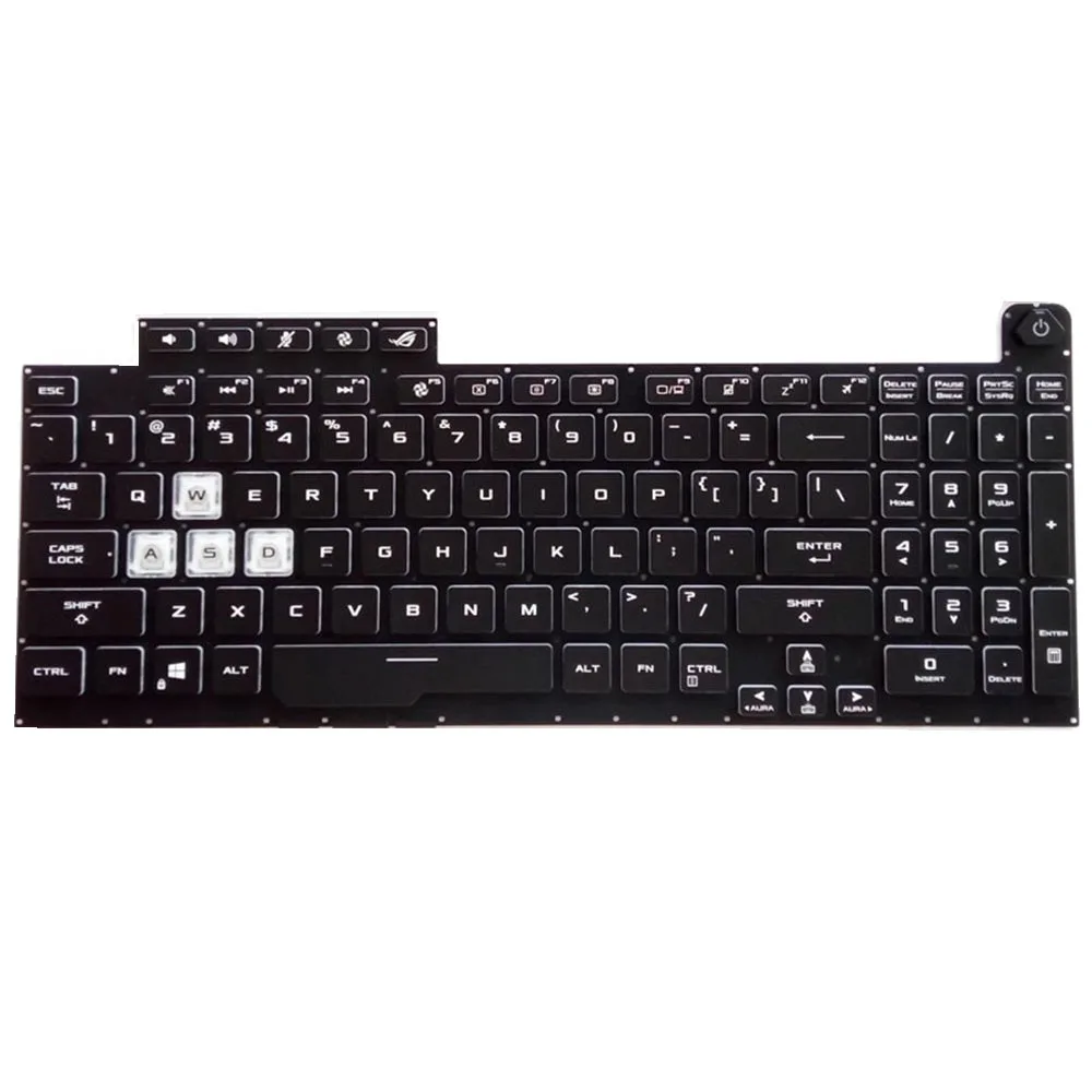 Фото KR\NE\SW\US Клавиатура для ноутбука ASUS ROG Strix G G731G G731GU GL731GU PX731GU Черная с RGB 4-зонной подсветкой №1
