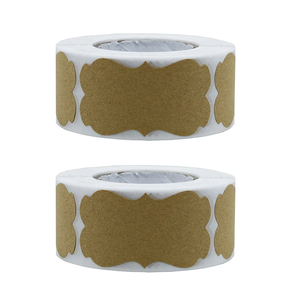 

300 Pcs Kraft Paper Stickers Packaging Sealing Labels Adhesive Stickers Gift Tag Stickers Glass Bottle Labels Mason Jars