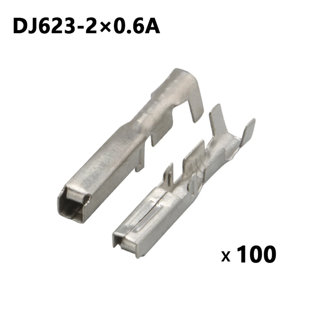 100 шт. серия 2,0 мм, автомобильная проводка, медная, Женская Клемма, Оловянная Клемма, контактный разъем, фрижевая вставка, пружина