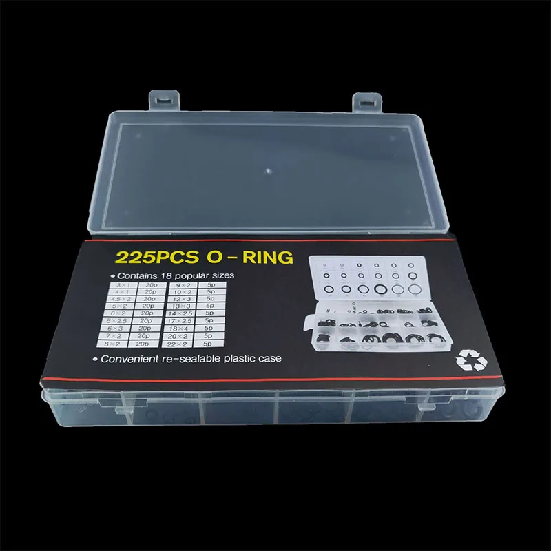 225 шт./коробка уплотнительные кольца из нитрильного каучука набор для ремонта