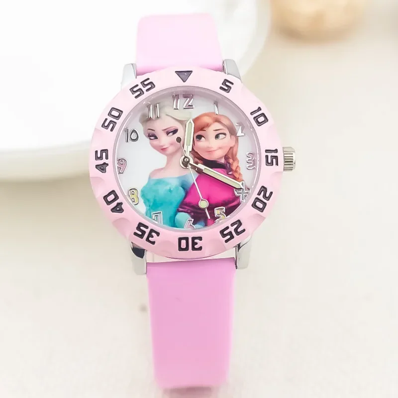 Часы Холодное сердце Disney для девочек милые Мультяшные детские модные светящиеся