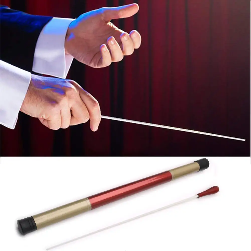Hot Sale Wooden Baton Band Delicate Texture 39cm Music Conductor Baton Band Music Director Orchestra Conducting Batons dropship conductor baton case red linen