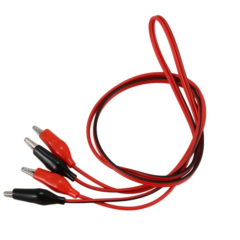 

Promotion! 4X 1M Double-End Alligator Clips Test Lead Jumper Wire