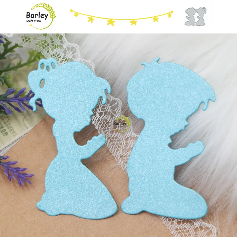 

Little Boy and Little Girl Crafts Metal Stencil Mold Cutting Dies DIY Scrapbooking Album Paper Cards Crafts Embossing Die Cuts
