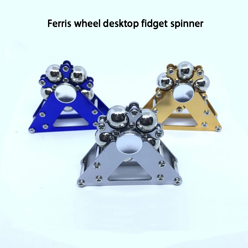 

Aluminum Alloy Ferris Wheel Desktop Fidget Spinner Spinning Big Windmill Stress Relief Venting Boring Kinetic Toys Finger Gyro