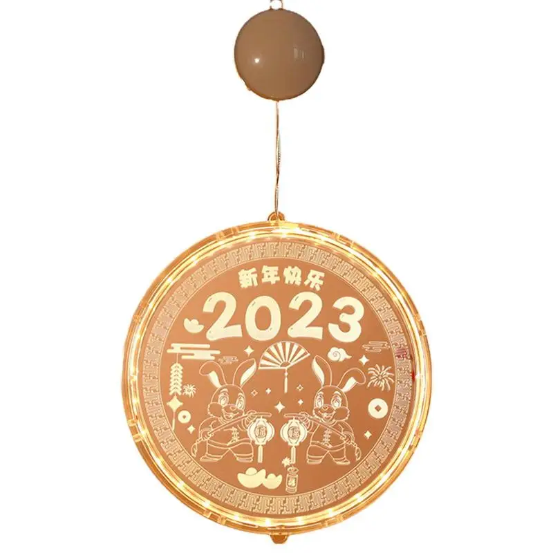 

Новогодний декоративный светильник в китайском стиле, светильник на окно для китайского праздника Весны, подвесные украшения на удачу, под...