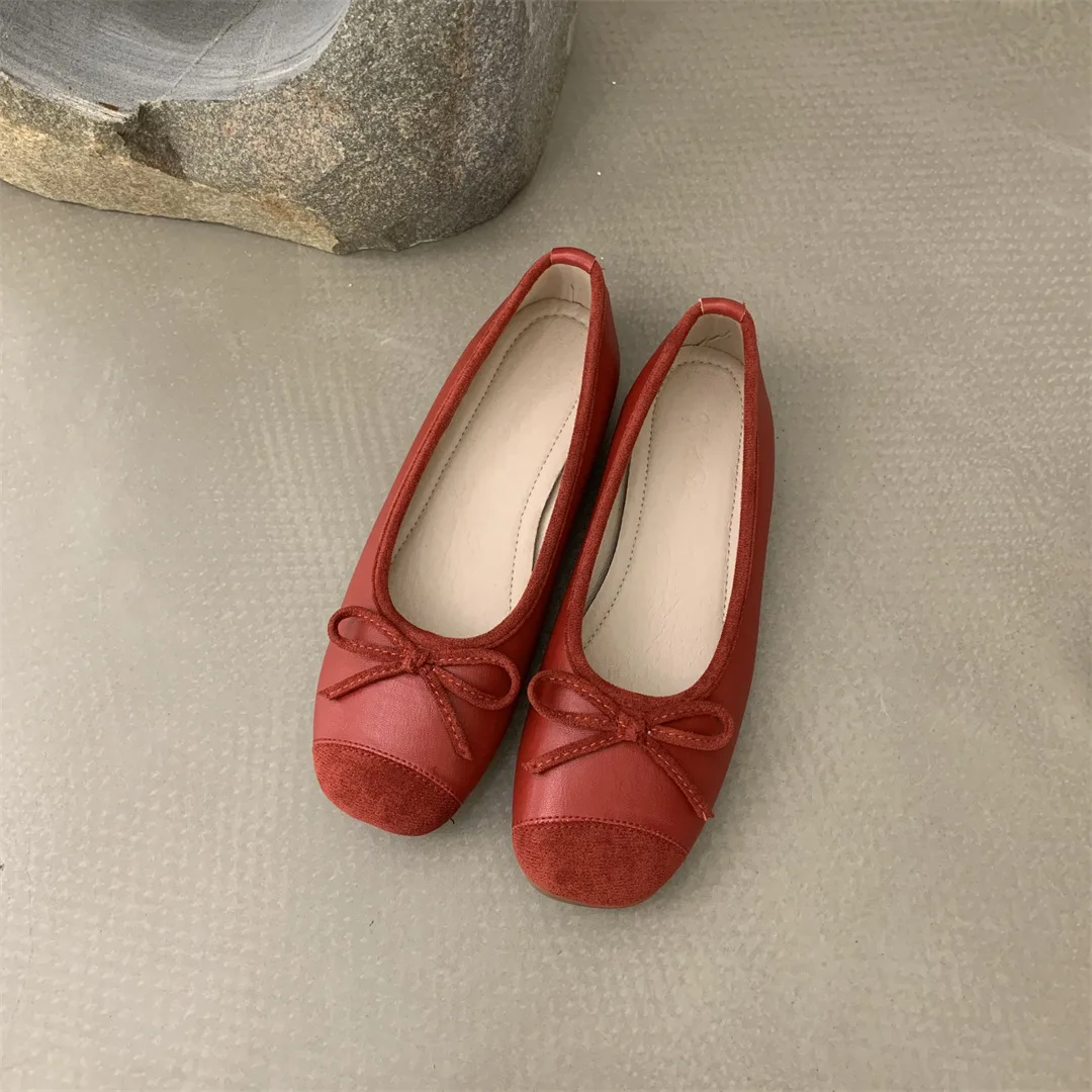 Luxury Designer Women Shoes Butterfly-kont Flat Shoes Women Concise Grandmother Shoe Spring/Summer Office Lady Lightweight Shoes