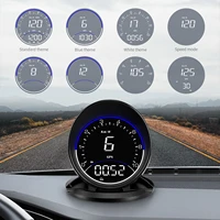 head up display gps digital speedometer auto hud smart lcd display meter car alarm reminder universal for all cars