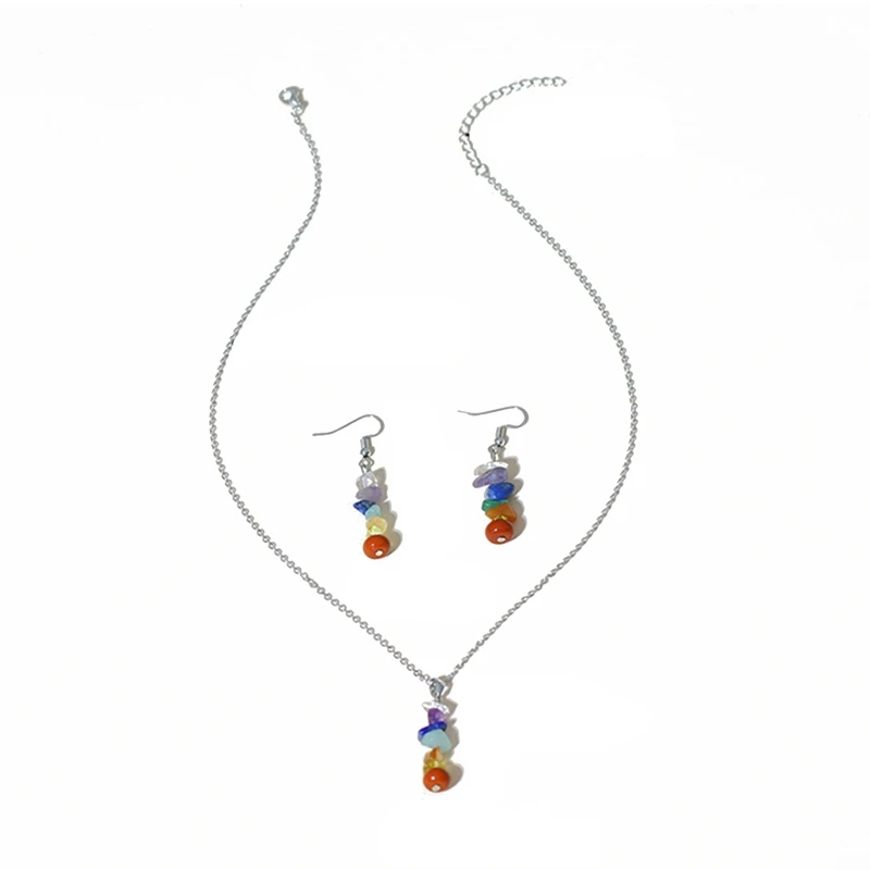 Женское Ожерелье-чокер с цветными подвесками 7 дюймов