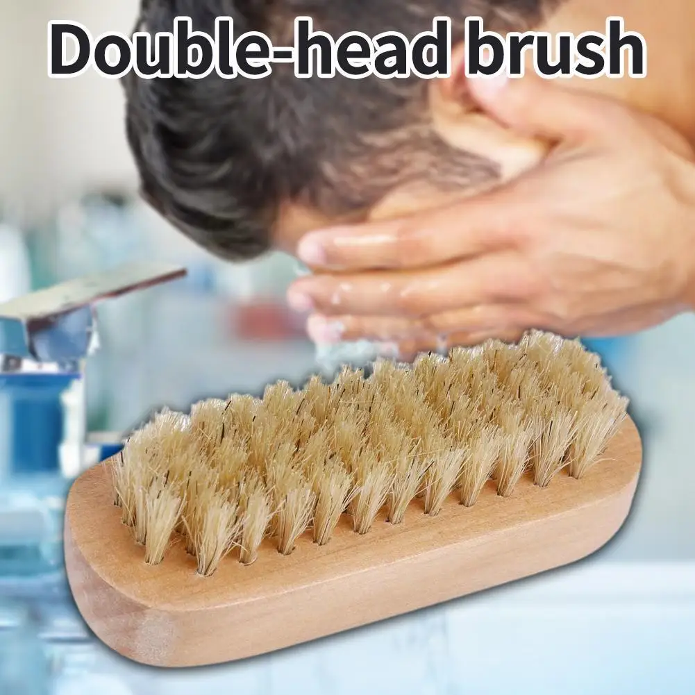 

1pc Nail Art Trimming Bristle Brush Wooden Double Sided Nylon Handle Manicure Bath Pedicure Brush Nail Scrubbing Bristle N6Y7