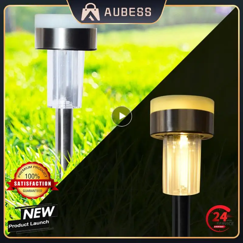 

Solar Lawn Lamp Waterproof Night Light Garden Light Stainless Steel Ground Lamp Landscape Lights for Yard Lawn Pathway