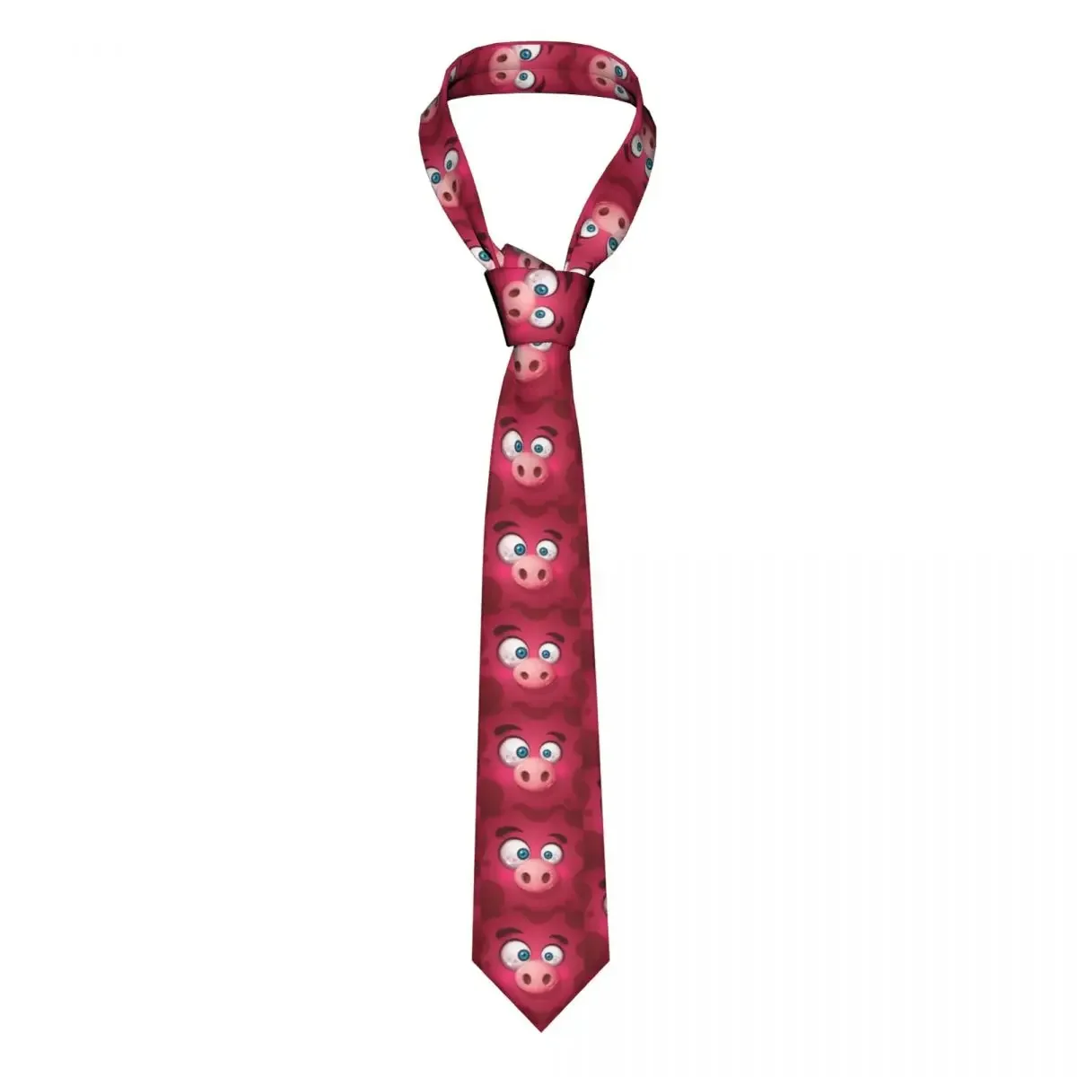 

Cute And Crazy Cartoon Monster Pig Necktie Men Skinny Polyester 8 cm Wide Neck Ties for Mens Accessories Cravat Wedding Party