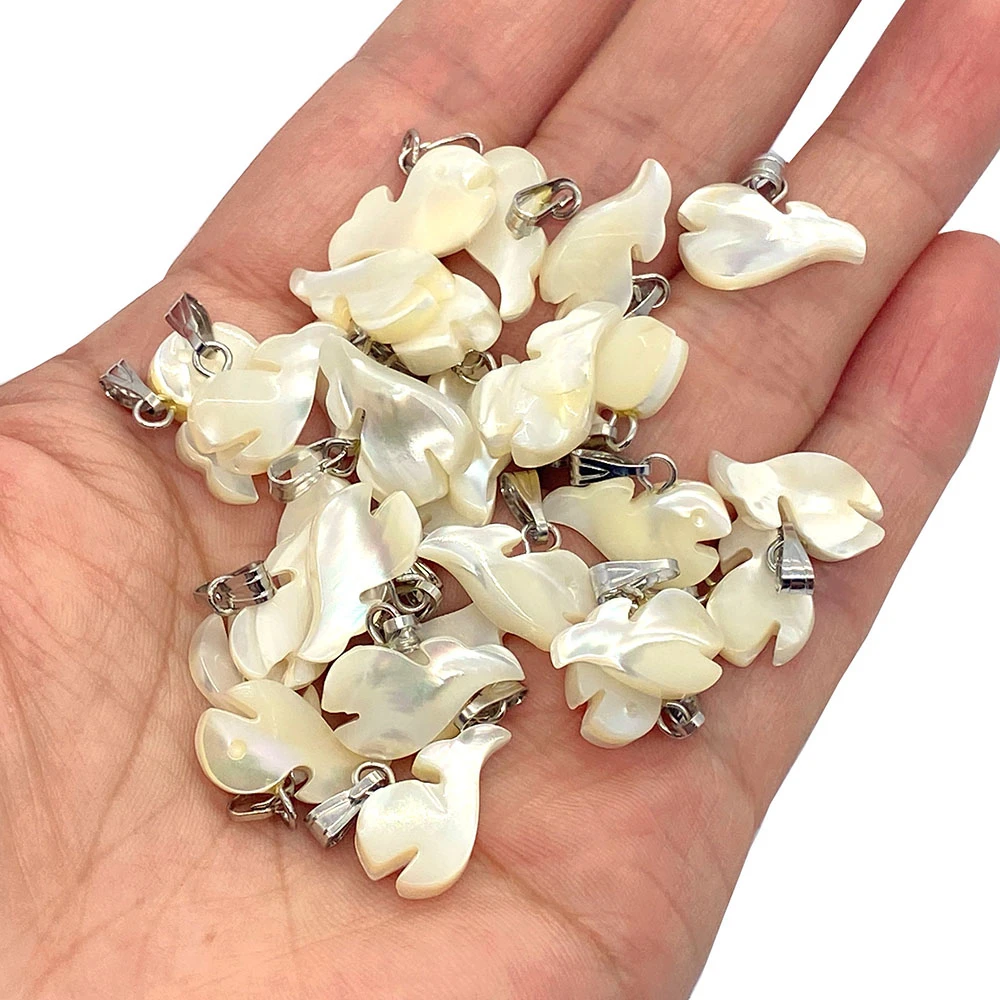 

6pcs Exquisite Natural Sea Shell Whale Pendant 10x16mm Jewelry Charm Fashion Making DIY Necklace Earrings Bracelet Accessories