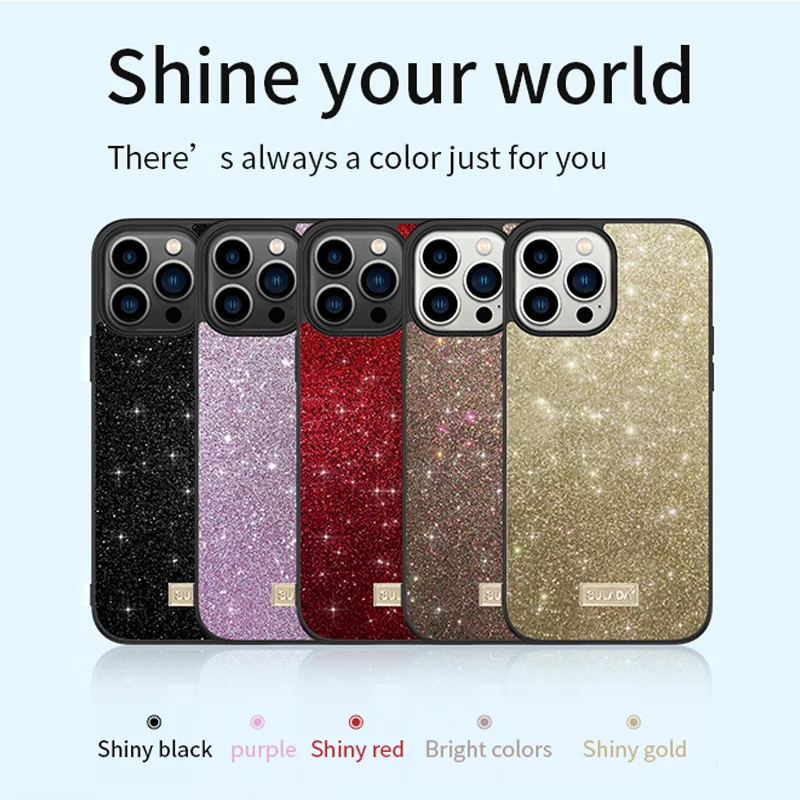 Fashion Shiny Case For IPHON 12 13 14 Pro Max 14 Plus Colorful Phone Cover For Iphone 11 Promax X XR XS Max Glitter Phone Shell images - 6