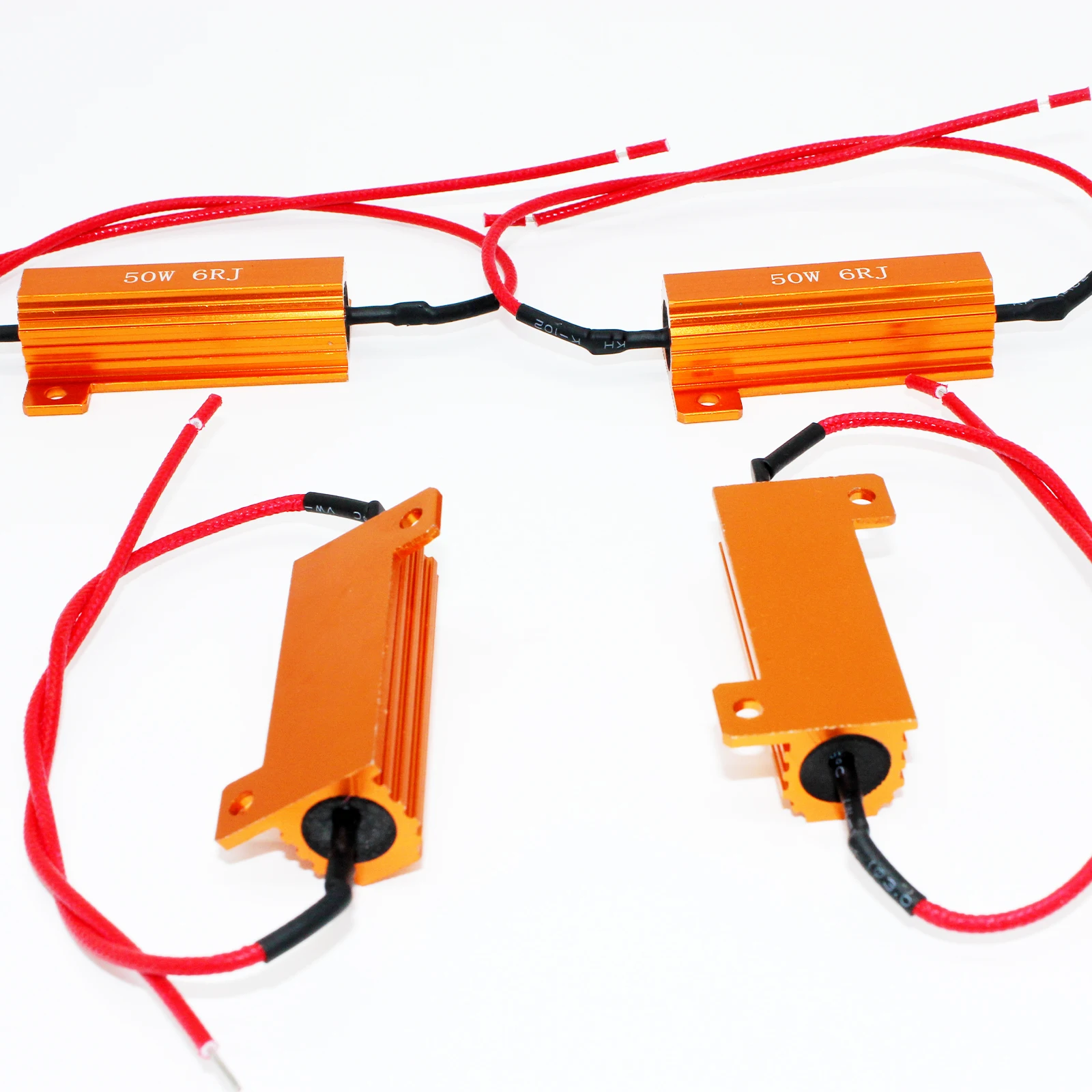 2 шт. 4 проволочный резистор 25 Вт 50 6 Ом алюминиевый корпус нагрузочный для