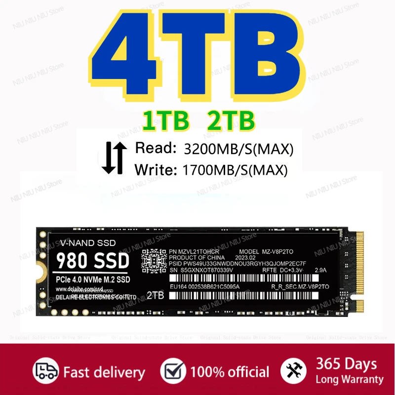 

2023 M2 SSD 980 SSD 8TB 1TB 2TB 4TB Hdd Hard Drive M.2 SSD Hard Disk M2 2280 SATA NVME Hard Drive for Famous Brand Laptop PC