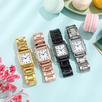 new digital watch woman fashion wristwatch square stainless steel blue pointer luxury designer gifts paired watches quartz clock