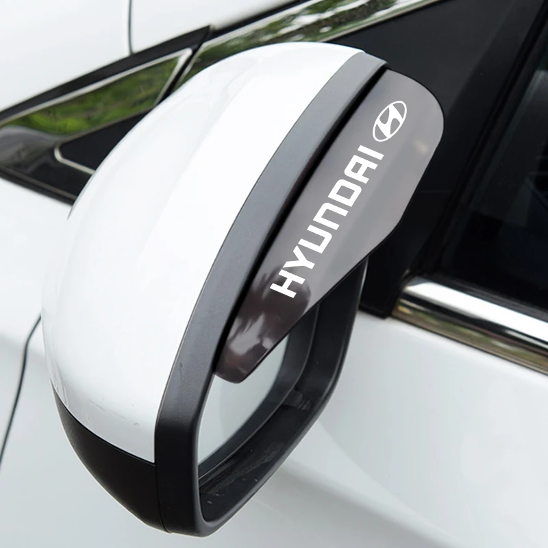 

2pcs Car Side Rearview Mirror PVC Eyebrow Rain Shade Rainproof Cover Exterior Accessories For Hyundai Creta Tucson I30 IX35 Kona