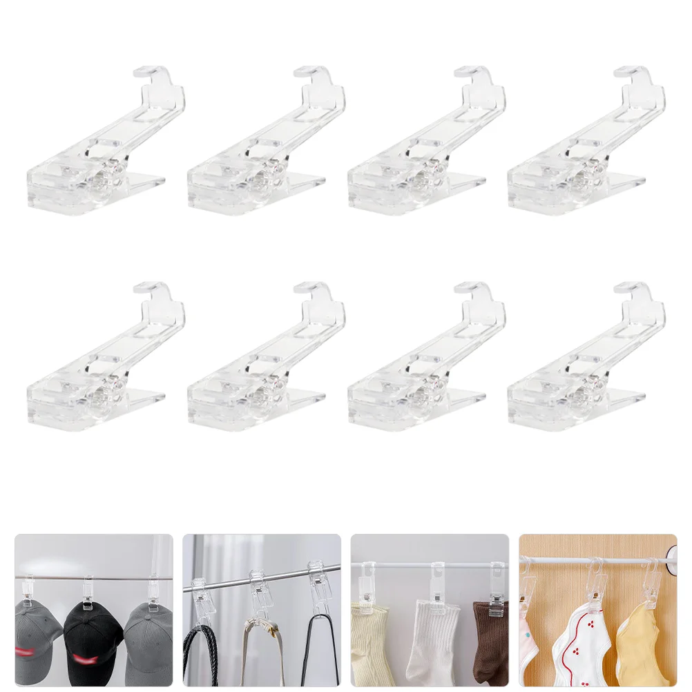 

8pcs Laundry Clips Clothes Pin Pants Clothes Hangers Fixing Clips Clothes Drying Clips