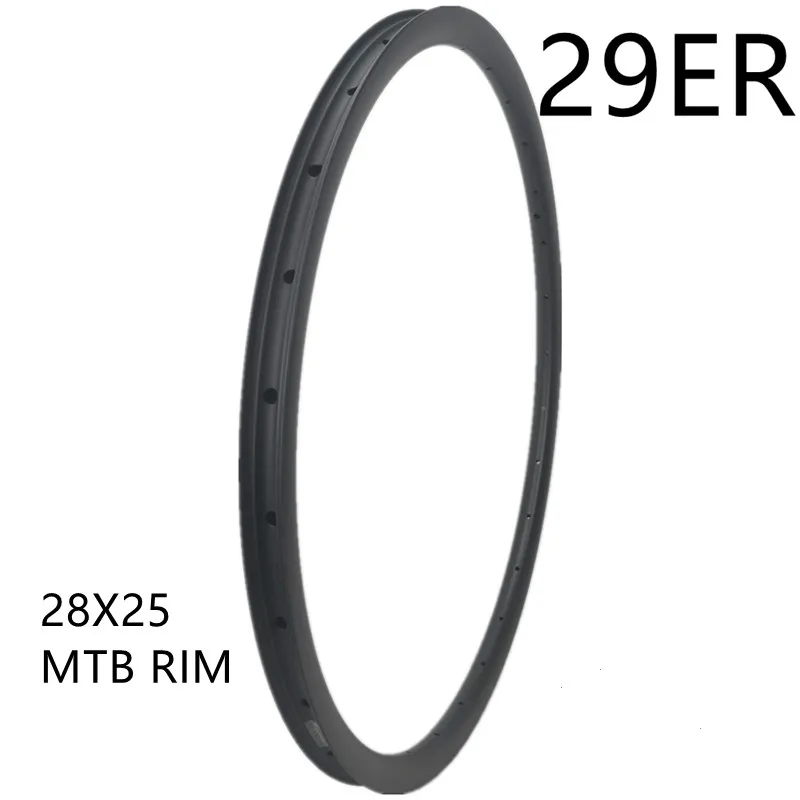 

305g Super Light Bike Rim Asymmetric MTB Wheel Rim 29er Rim XC Mtb Carbon Bicycle Rim 25mm Depth 28mm Wide