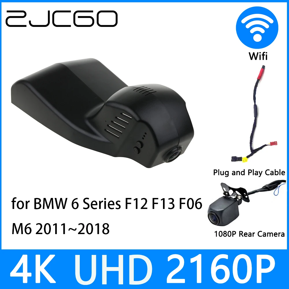 

Видеорегистратор ZJCGO 4K UHD 2160P, Автомобильный видеорегистратор DVR с ночным видением для BMW 6 серии F12 F13 F06 M6 2011-2018