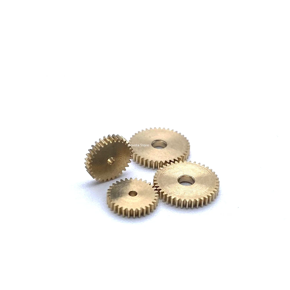 2PCS 0.2M 30/33/39/40 Teeth Copper Gear 0.7/1.2/1.3mm-Thickness Mini 1/1.8/2/3mm Hole QUALITY GEAR |