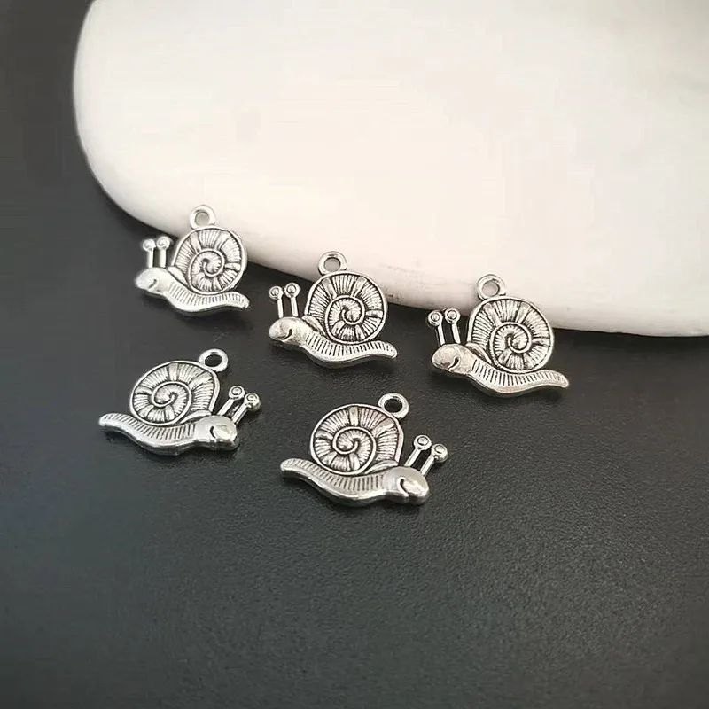 Винтажные Подвески в виде улитки из серебра и цинкового сплава 20 шт./партия 17x18 мм