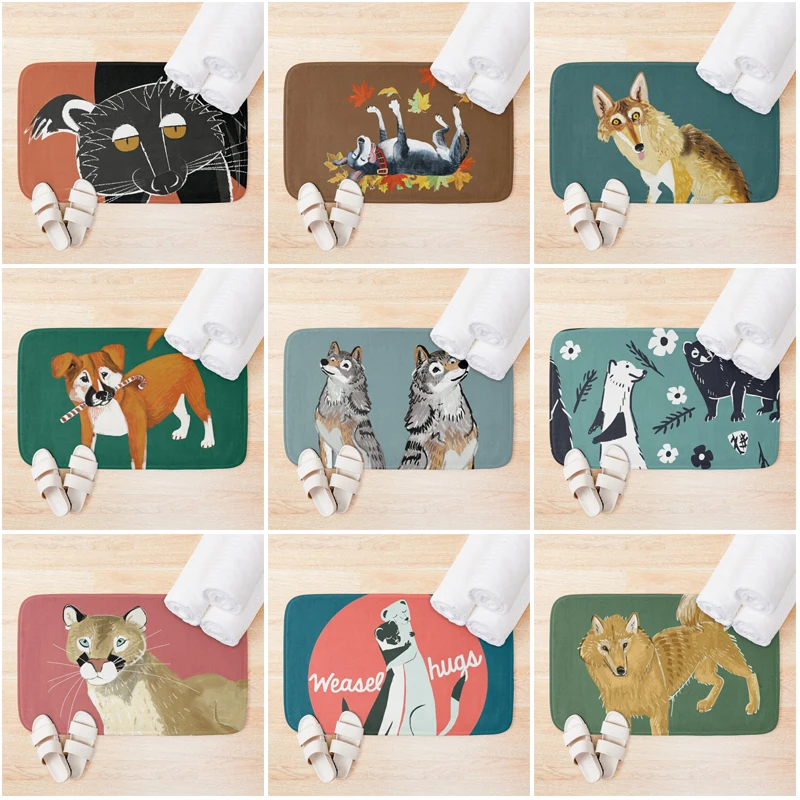 

Нескользящий коврик для ванной, декоративный Впитывающий Коврик для ног, коврик для входной двери, кухонный коврик, коврик для спальни, балк...