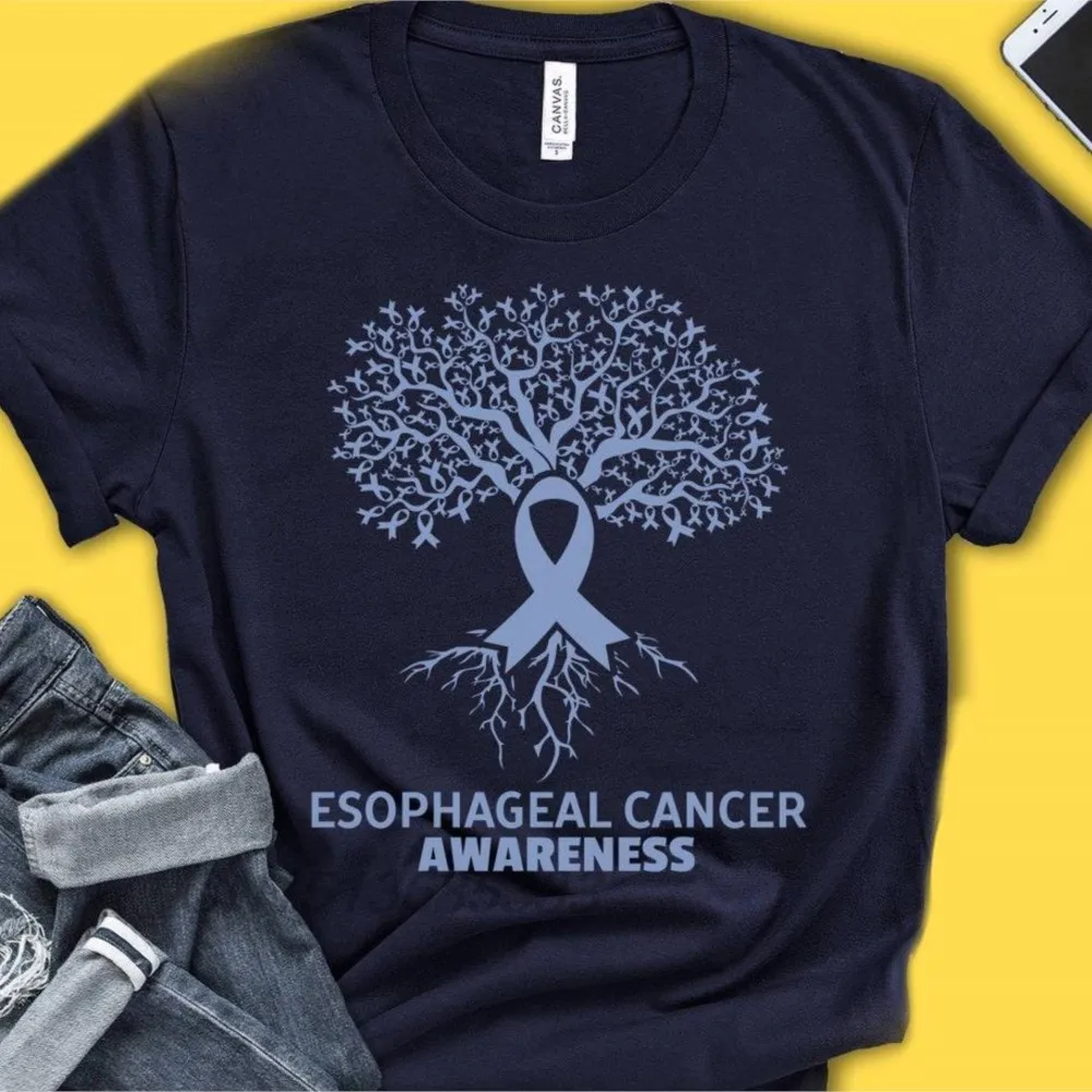 

Мужские Винтажные футболки с изображением эзофагенного рака, деревьев жизни, рубашка Duchenne для мышечной дистрофии DMD, хлопковая одежда унисекс