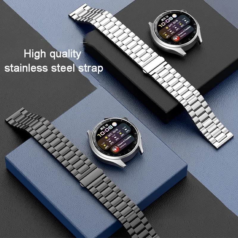 High Quality Stainless Steel Strap for Huawei Watch, 22 mm Watchband for Huawei GT3 3 pro 46mm GT2  2Pro Magic 2 GT2E Wrist Band