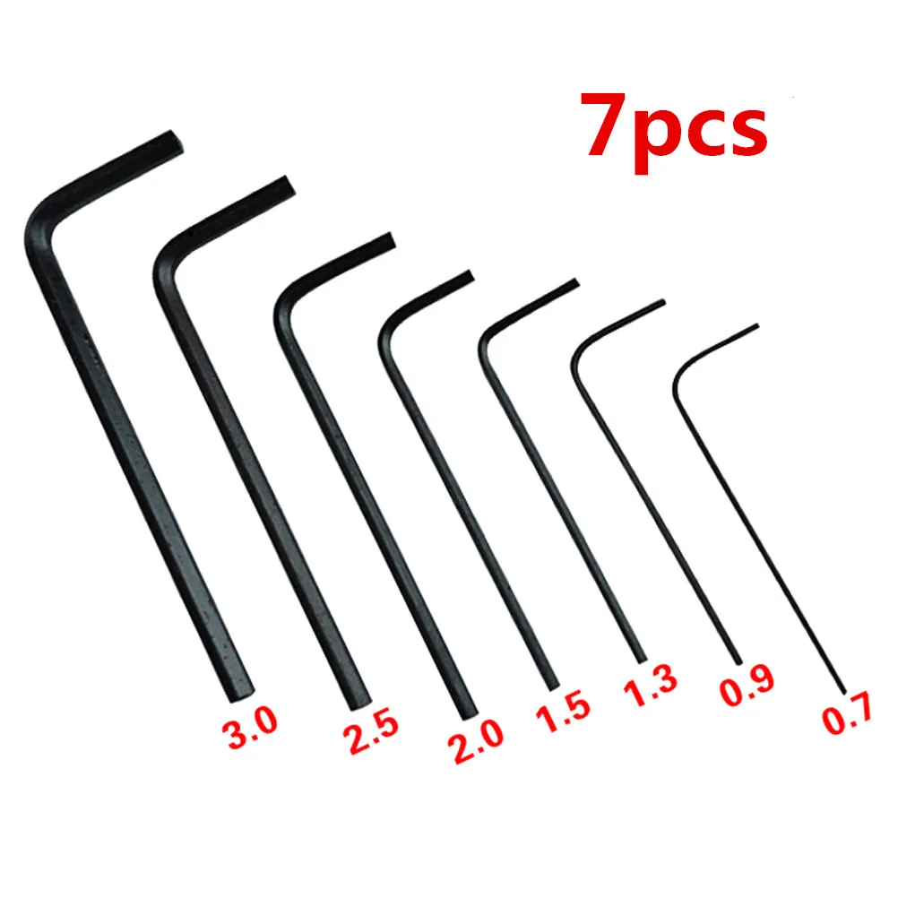 

7Pcs 0.7 0.9 1.3 1.5 2 2.5 3mm Hexagon Allen Key Wrench Tools Set Bicycle Repair Tools Hand Repair Tools 0.7MM-3MM