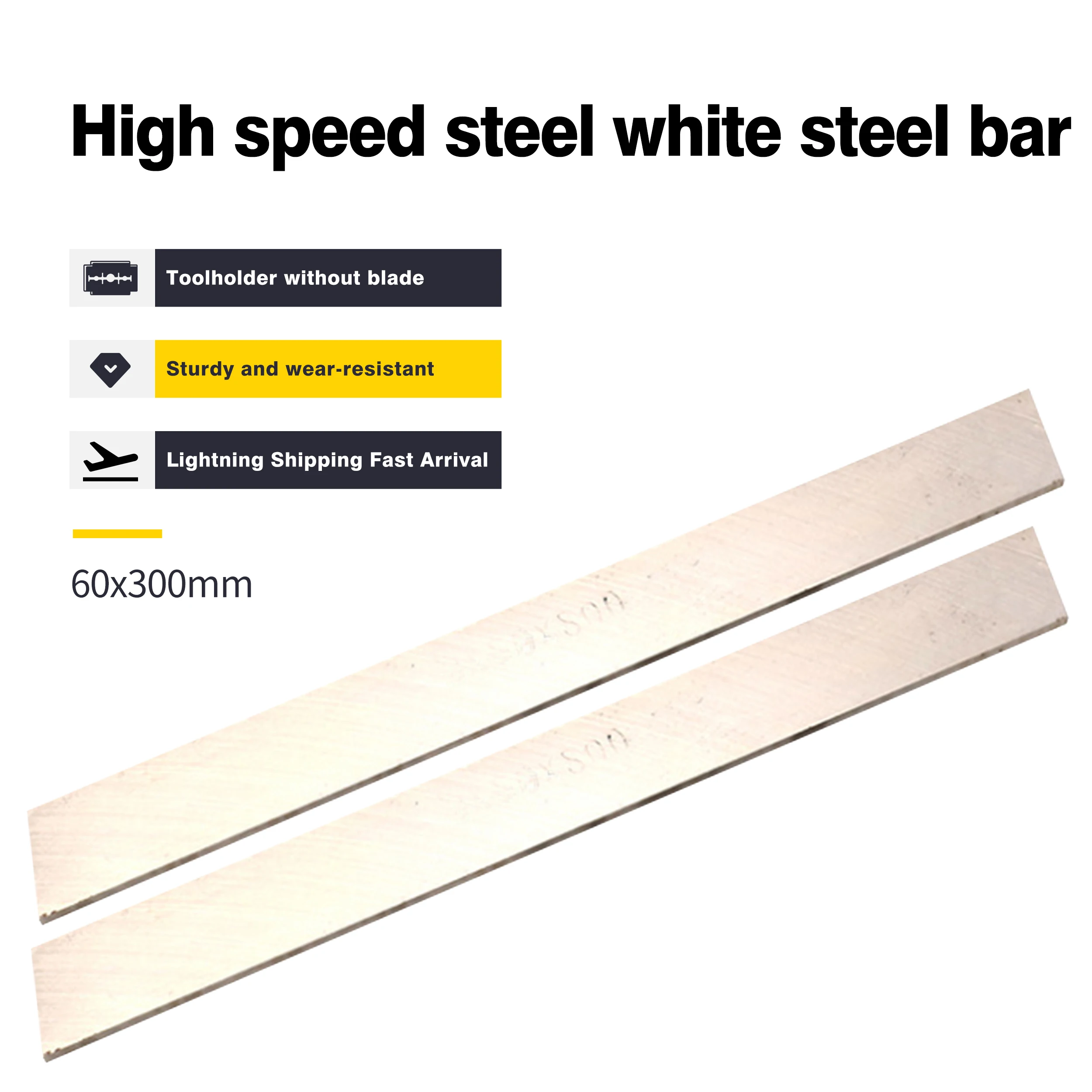 60x300mm High-speed White Steel Knife Blank High-performance Welding CNC Turning Multifunction DIY Tools Powerful Wearable Blade