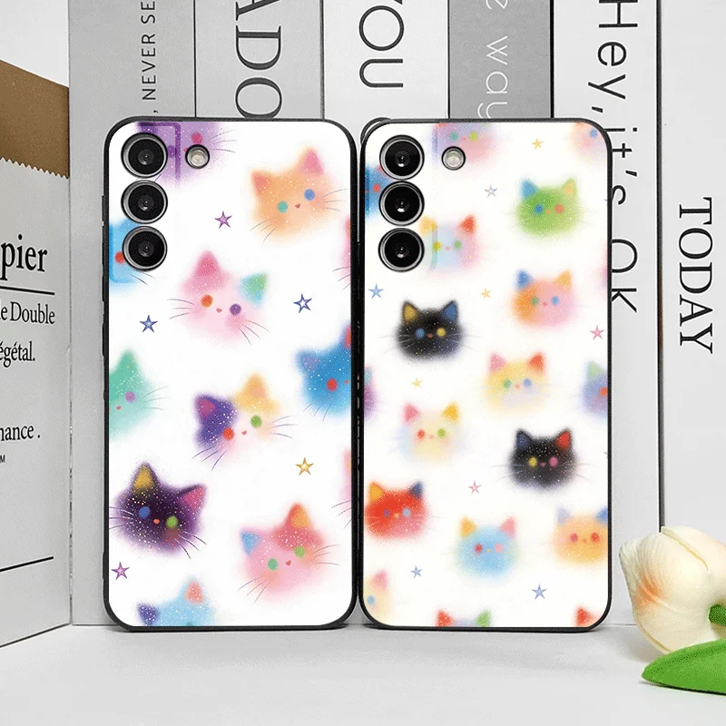 Фото Забавный чехол для телефона с принтом головы кота в стиле граффити для Huawei Nova 13 12 11 Pro 10 SE Mate 70 60 40 Pro Plus P60 P40, мягкий чехол №1