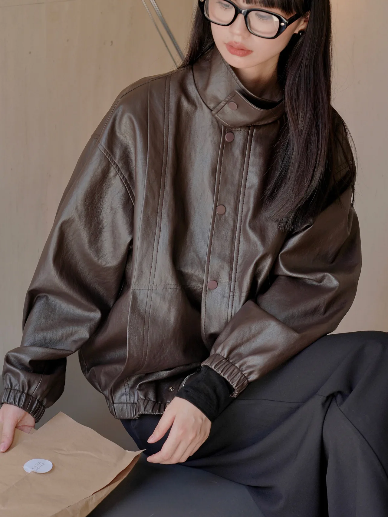 

Женская куртка авиатор из эко-кожи нового сезона осень зима