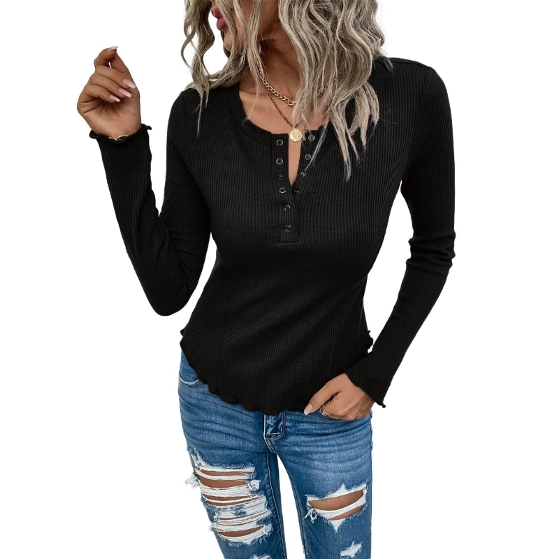 

Женский пуловер с V-образным вырезом, с длинным рукавом