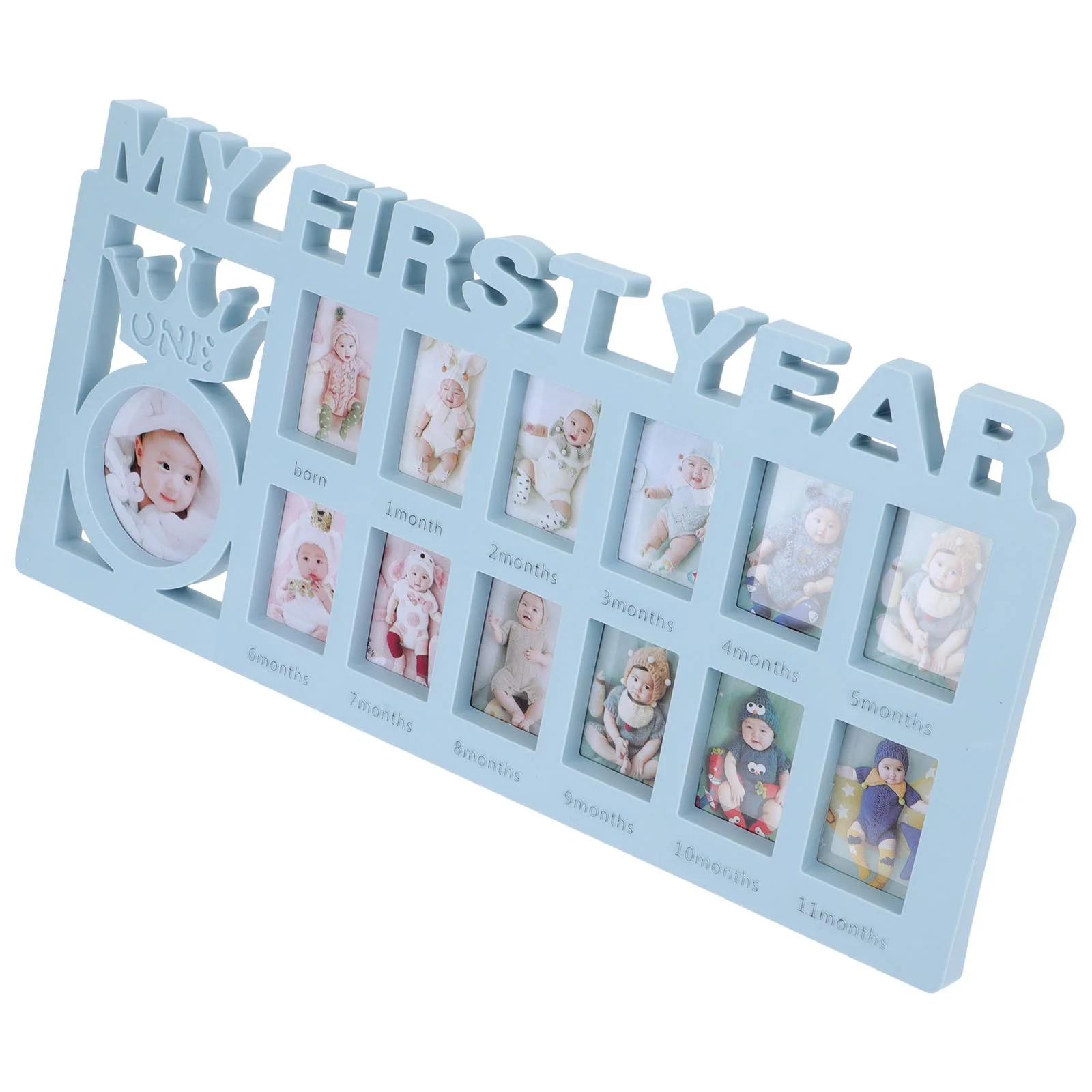 

Frame Picture Photo First Year Baby My Keepsake Milestone Newborn Month 1St Holder Handprint Infant Desktop Monthly Growth