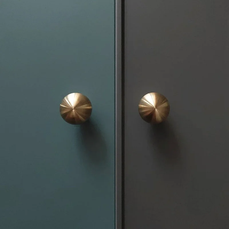 Простая ручка и ручки Золотая круглая французская Скандинавская для выдвижного