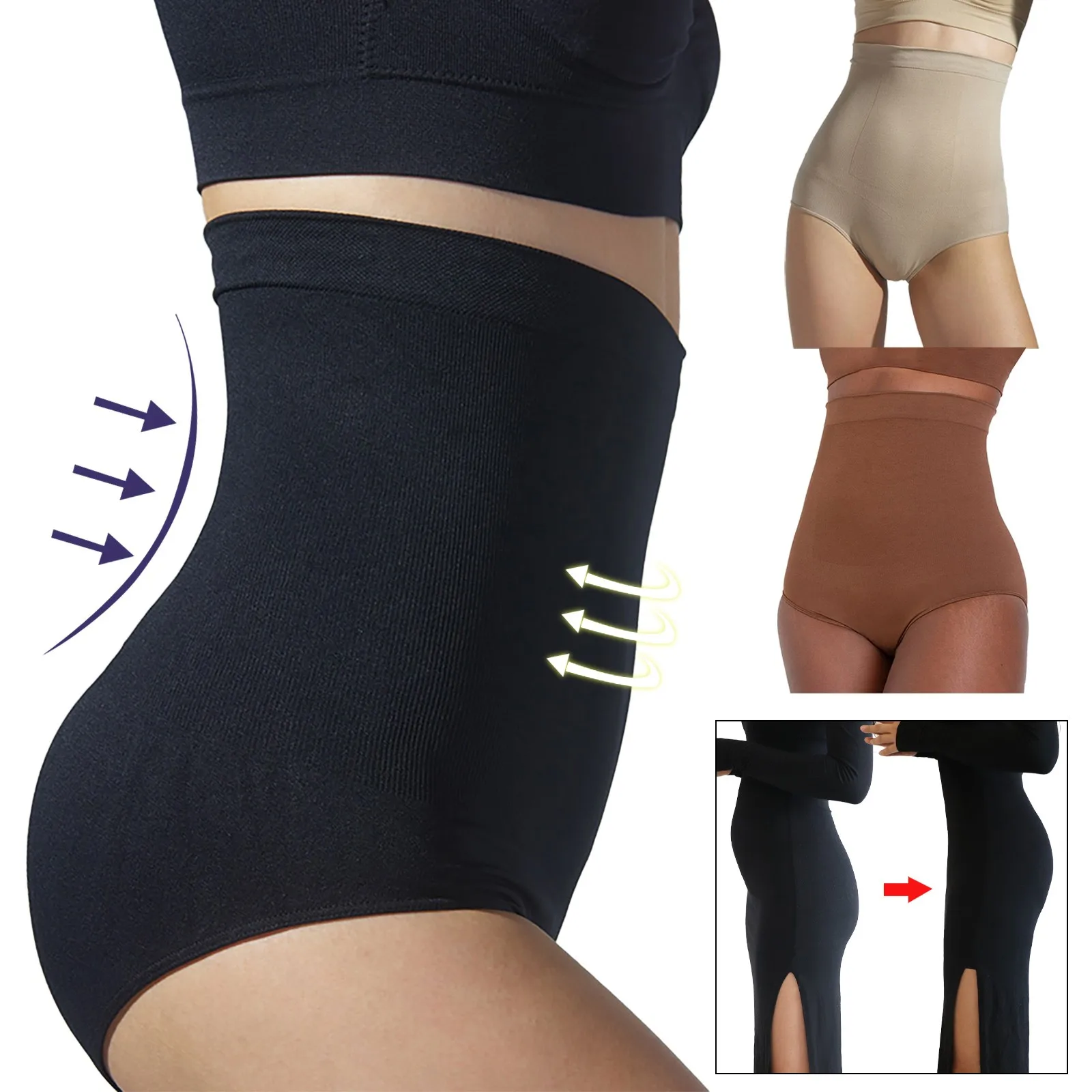 

Womens High Waist Panties Shapewear Tummy Belly Control Butt Lifter Underpants Shapewear Body Sculpting Shaper Soft Lingeries