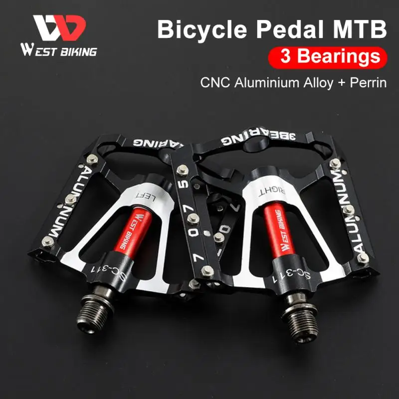 

WEST BIKING металлическая велосипедная педаль, сверхлегкая быстросъемная велосипедная педаль, плоские 3 подшипника, противоскользящая Подножка...