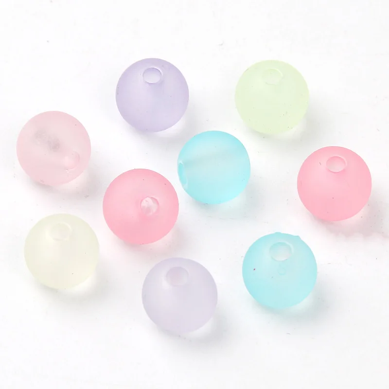 Прозрачные матовые акриловые бусины 6/8/1012 мм, 20-100 шт./партия, круглые бусины-разделители для изготовления ювелирных изделий, аксессуары «сделай сам» для браслетов, ожерелий Прозрачные матовые акриловые бусины 6/8/1012 мм, 20-100 шт./партия, круглые бусины-разделители для изготовления ювелирных изделий, аксессуары «сделай сам» для браслетов, ожерелий