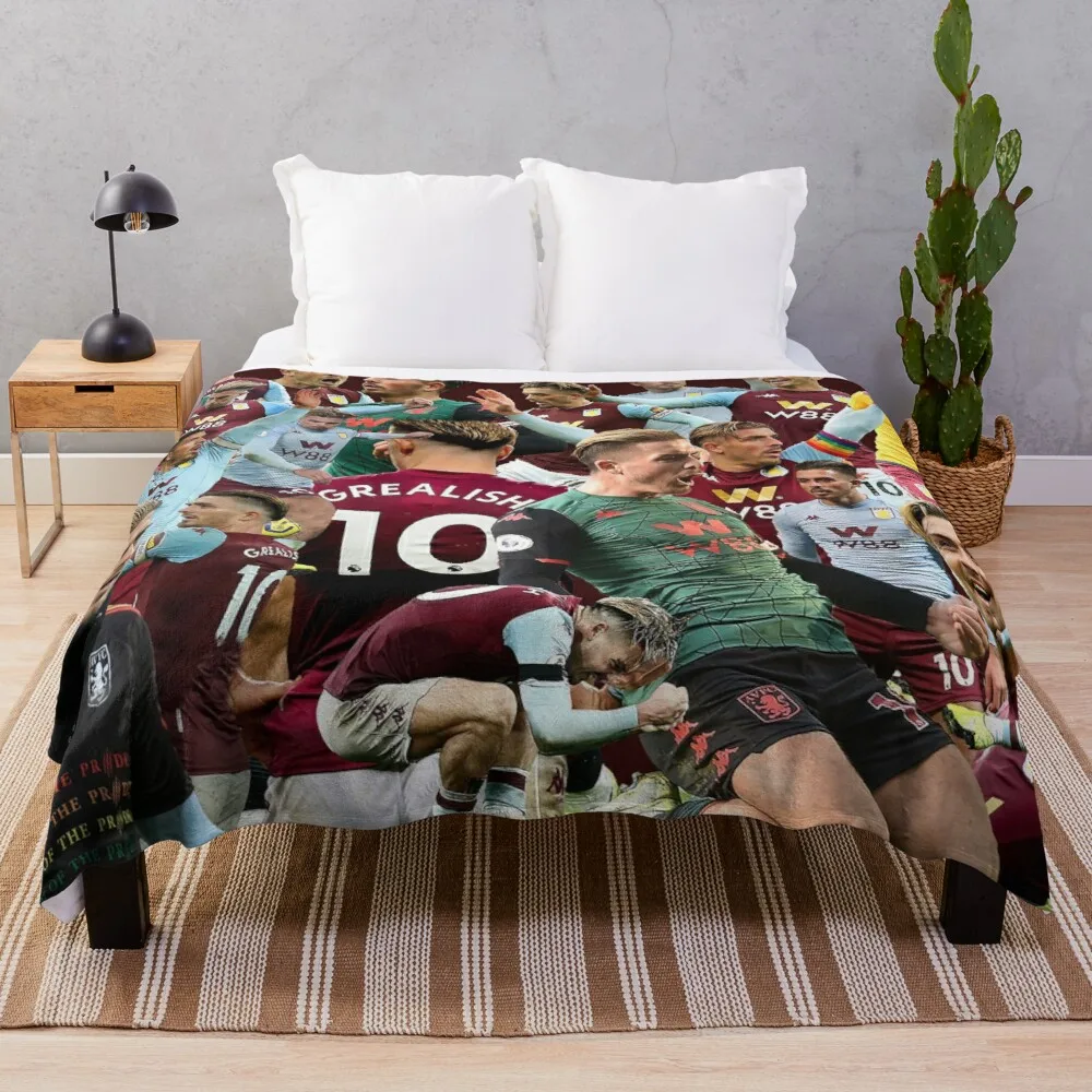

Aston Villa Football Club Legends Prints Posters Squad Jack Grealish Collage Fluffy Fuzzy Throw Blankets