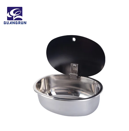 

Oval shape Stainless steel hand wash sink with tempered glass lid for RV caravan motorhome yacht GR-518A 390*270*130mm