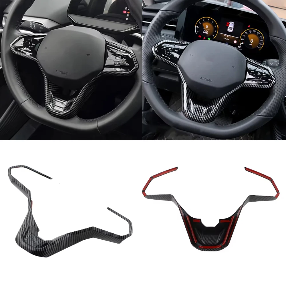 Фото Для VW ID4, ID3, ID6 Crozz 2021-2025, Jetta 2022-2026, Tiguan, Caddy IV, Polo 2020-2025: накладка на панель рулевого колеса автомобиля №3