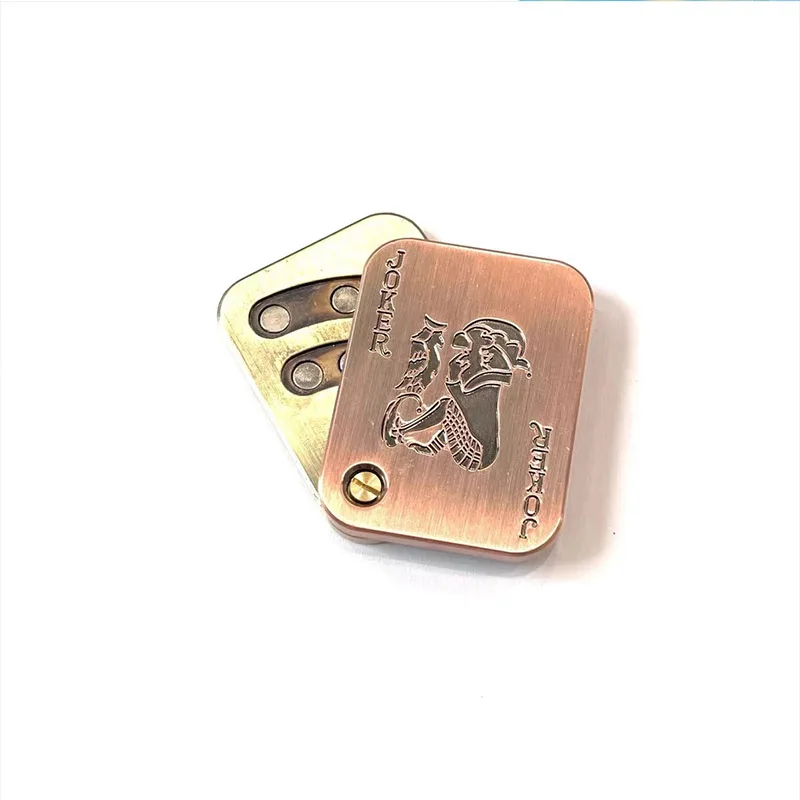 Фиджет-слайдер металлическая карточка для покера снятия стресса и расслабления