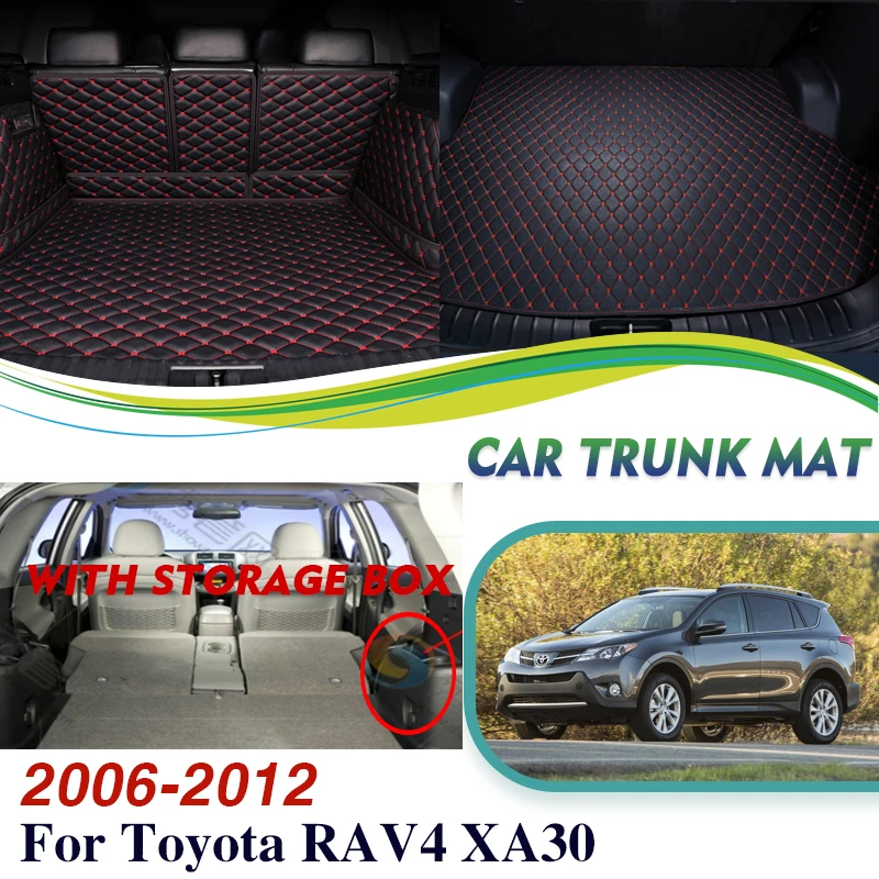 

Car Trunk Mats For Toyota RAV4 Vanguard XA30 2006~2012 5 Seater Waterproof Pads Leather Mat Car Trunk Carpet Rug Car Accessories