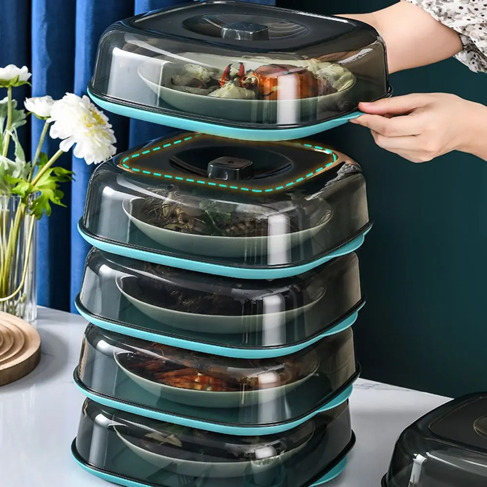 

Kitchen Storage Anti-mosquito Dustproof Transparent Stackable Food Insulation Cover Dish Cover Food Protector