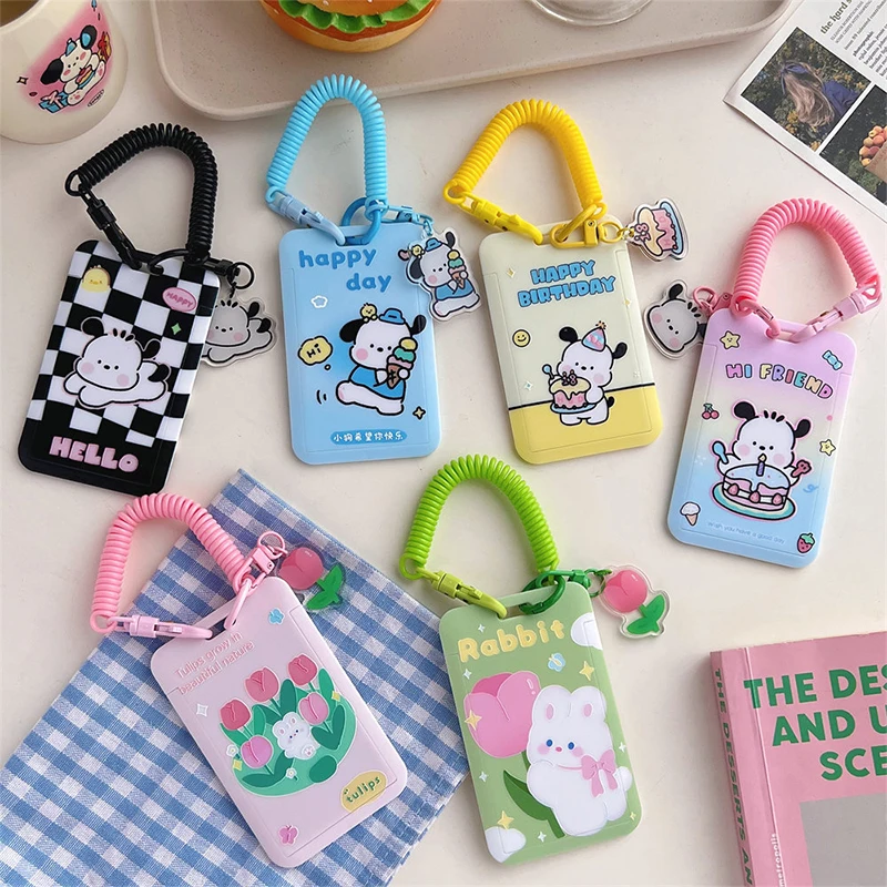 

Cartoon Idol Photocard Holder Student ID/Bus/Bank Card Case Cute Animal Printing Card Cover Keychain School Stationery